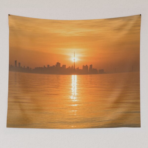 Item preview, Hot Timing - The Sun Rising Right Behind Toronto CN Tower designed and sold by Georgia Mizuleva.