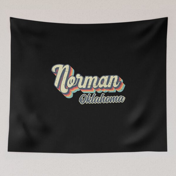 Item preview, Norman city, Oklahoma Retro Vintage 70s rainbow designed and sold by Teelogic.