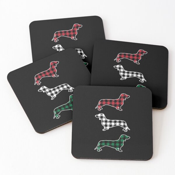 Item preview, Wiener Dachshund Dog Merry Christmas Buffalo Plaid Gift designed and sold by wymanlynna.