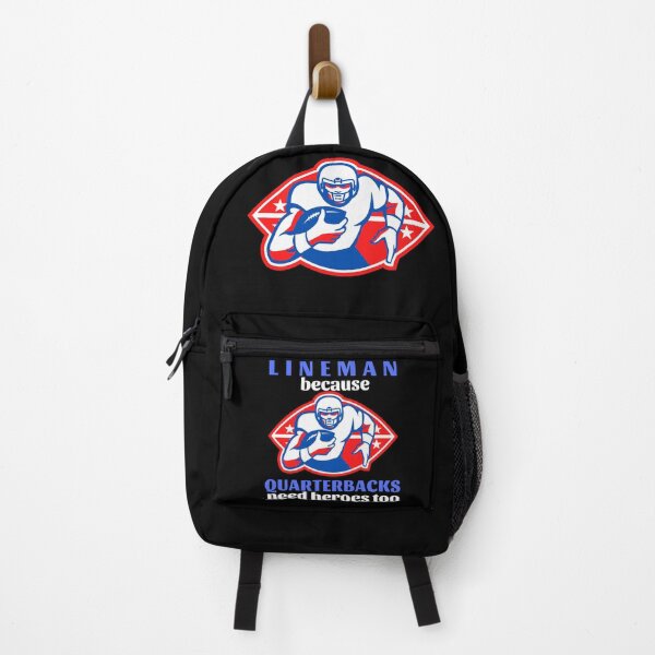 Item preview, Lineman Because Quarterbacks Need Heroes Too (Blue Text) - American Football designed and sold by CaitU.