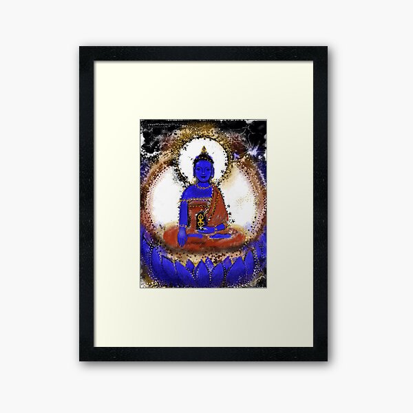 Akshobya, Blue Buddha of the Eastern Realm Framed Art Print
