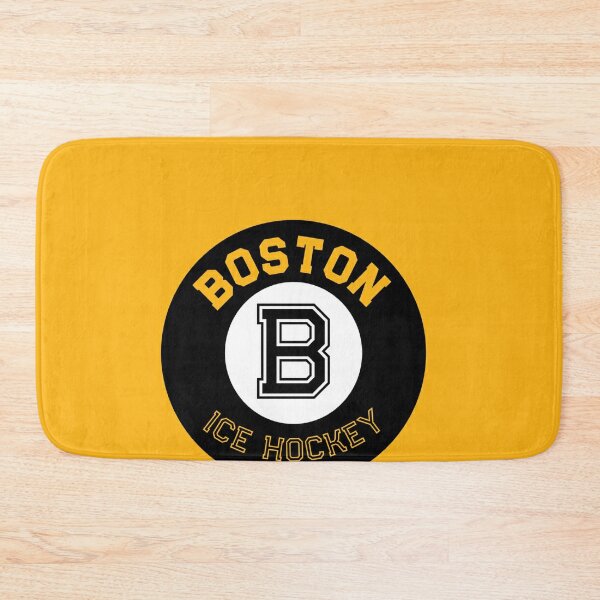 Boston ice hockey black Bath Mat