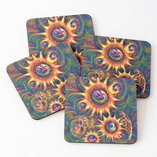 Item preview,  psychedelic sunflower spike fractal spiral  designed and sold by BelAnnGrey.