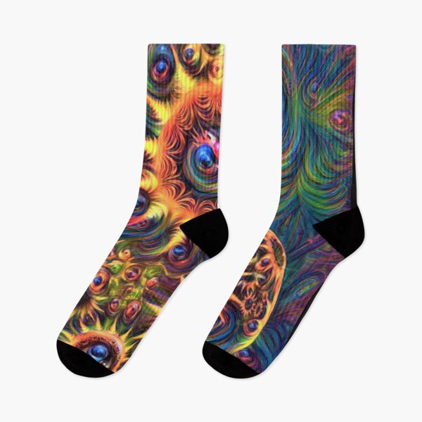 Item preview,  psychedelic sunflower spike fractal spiral  designed and sold by BelAnnGrey.