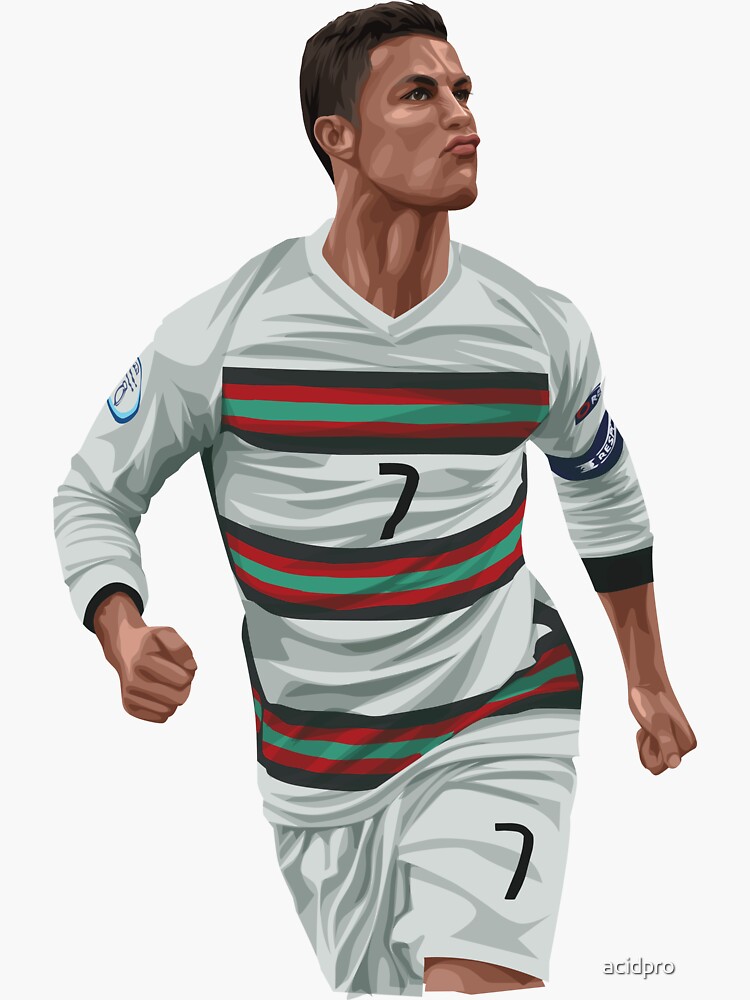 Front and back view ronaldo football jersey Vector Image