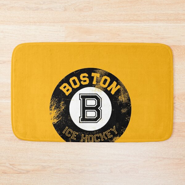 Boston ice hockey distressed Bath Mat