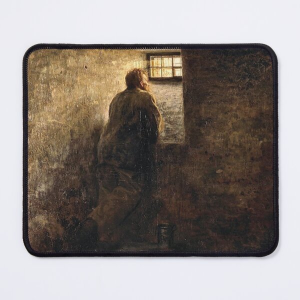 Item preview, Nikolai Yaroshenko (1846 – 1898): A Prisoner in His Cell, 1878, Oil on canvas, 143.1 х 107.6 cm, Tretyakov Gallery, Moscow designed and sold by Art Outlaws.