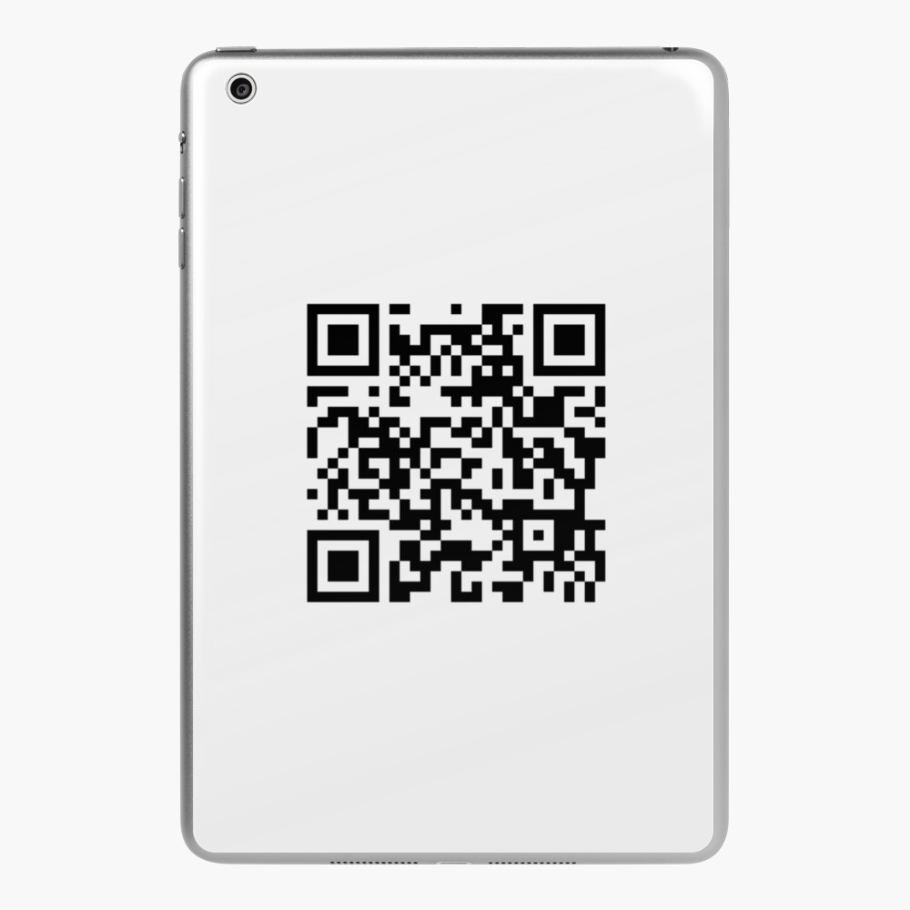 Rickroll qr Please scan for directions joke meme iPad Case & Skin for Sale  by Captain-Jackson