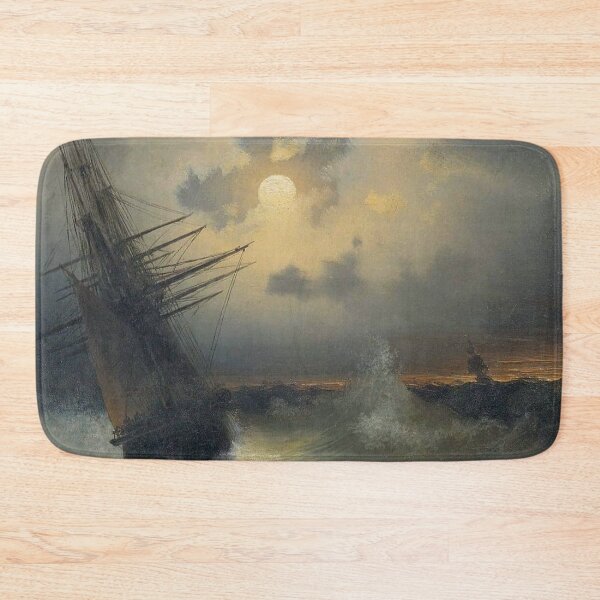Item preview, Ivan Aivazovsky (1817 - 1900): A Sailing Ship on a High Sea by Moonlight, 1840s, Oil on board, 24.6 x 19.2 cm designed and sold by Art Outlaws.
