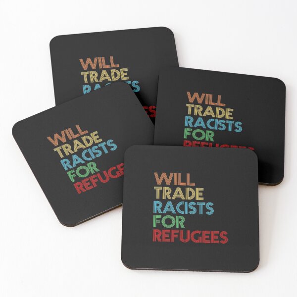 Item preview, Vintage T-ShirtWill Trade Racists For Refugees  designed and sold by Hellenbeautiful.