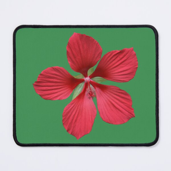 Item preview, Red Single Hibiscus on Green designed and sold by STHogan.