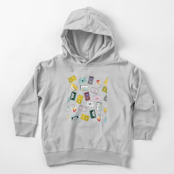 Pattern colorful vintage cassette tape set Toddler Pullover Hoodie