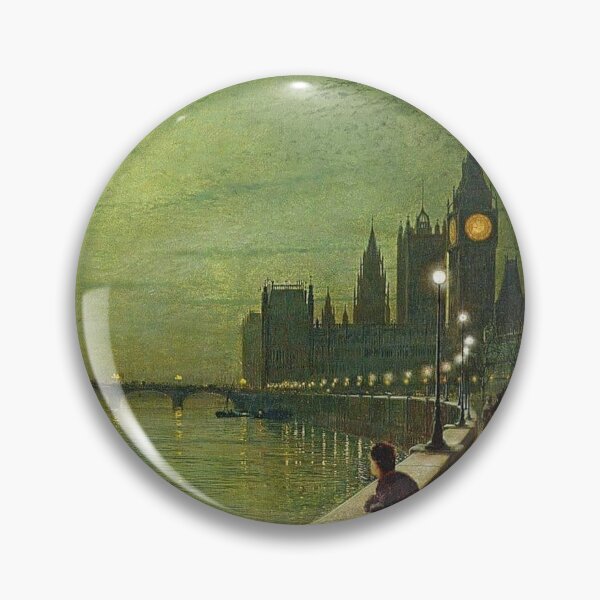 Item preview, John Atkinson Grimshaw (1836–1893): Reflections on the Thames, Westminster (detail), 1880, oil on canvas, 76.2 x 127 cm designed and sold by Art Outlaws.