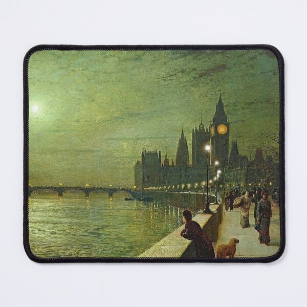 Item preview, John Atkinson Grimshaw (1836–1893): Reflections on the Thames, Westminster (detail), 1880, oil on canvas, 76.2 x 127 cm designed and sold by Art Outlaws.