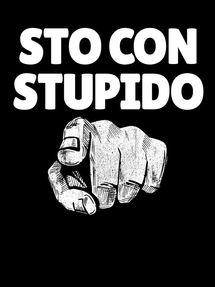 Thumbnail 3 von 3, Tuch, Sto Con Stupido Italian Finger At You Funny You're Stupid Gear designt und verkauft von DynamicDesign.