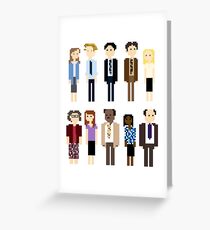 Tarjeta de felicitación Office Pixel Cast - 10 - Patrón vertical