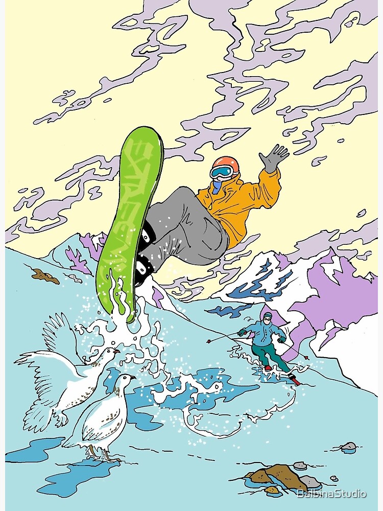 Snowboarding by BalbinaStudio
