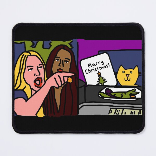 Item preview, Woman Yelling at Cat Memes Merry Christmas designed and sold by ellenhenry.