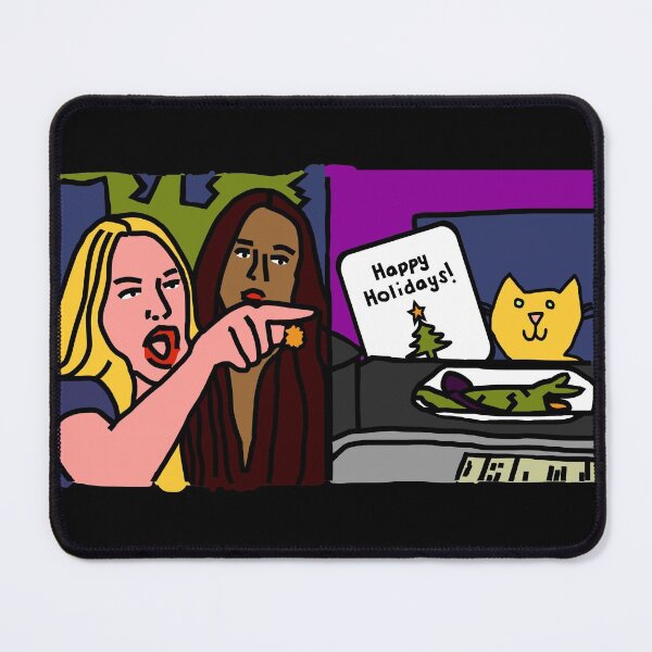 Item preview, Woman Yelling at Cat Memes Happy Holidays at Christmas designed and sold by ellenhenry.
