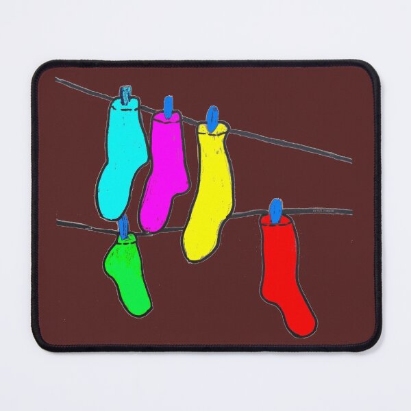 Item preview, Wash day socks on a leash by GM Design housewife Hausmann family designed and sold by G-M-Designs.
