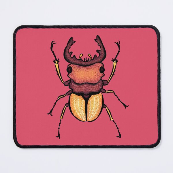 Item preview, Colorful Stag Beetle Hot Pink Insect Art designed and sold by Boriana Giormova.