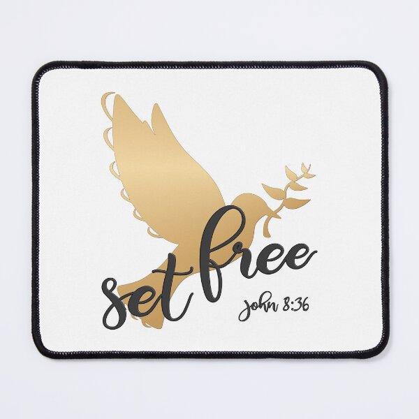 Item preview, Christian Design - Set Free With Flying Gold Dove. designed and sold by simplydesignart.
