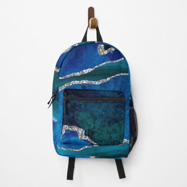 Item preview, Ocean Waves Marble Blue And Silver designed and sold by Maria Heyens.