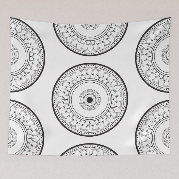 Item preview, Patrón Mandala Negro designed and sold by Graphixmax.