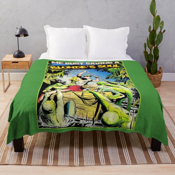 Item preview, Vintage Swamp Monster Retro Horror Poster Blonde Gift designed and sold by TheAplus.