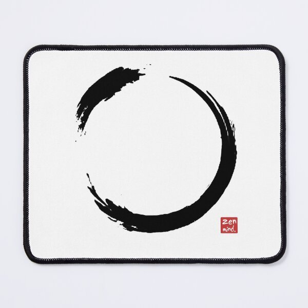Japanese Typography Enso meditation. Mouse Pad