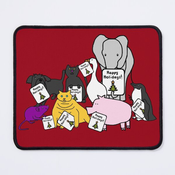 Item preview, Cute Animals say Happy Holidays at Christmas designed and sold by ellenhenry.
