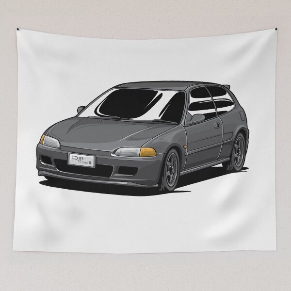 Item preview, JDM Hothatch Black Eg6 designed and sold by pjrstudio.
