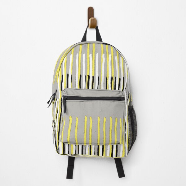 Item preview, Yellow Rising - Abstract Stripes in Yellow, Grey, Black & White designed and sold by micklyn.