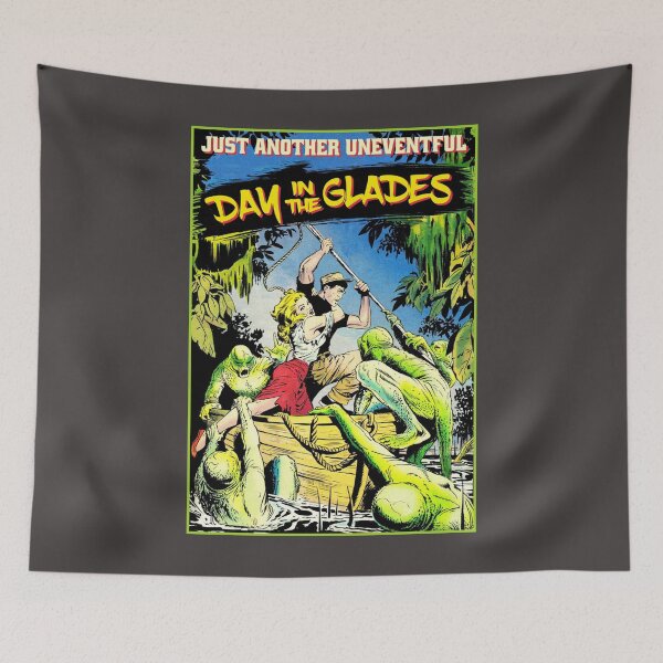 Item preview, Vintage Swamp Monster Retro Horror Poster Florida Everglades Gift designed and sold by TheAplus.