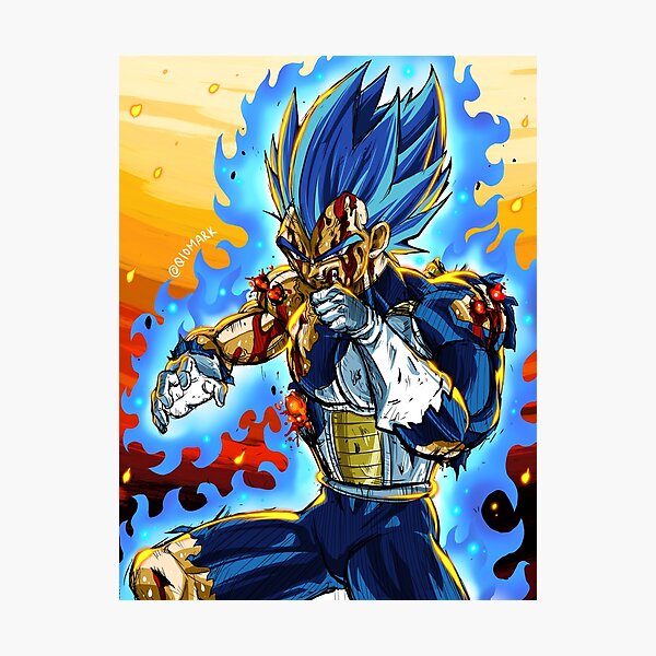 SSJ2 Goku vs Majin Vegeta - Q10Mark Poster for Sale by q10mark