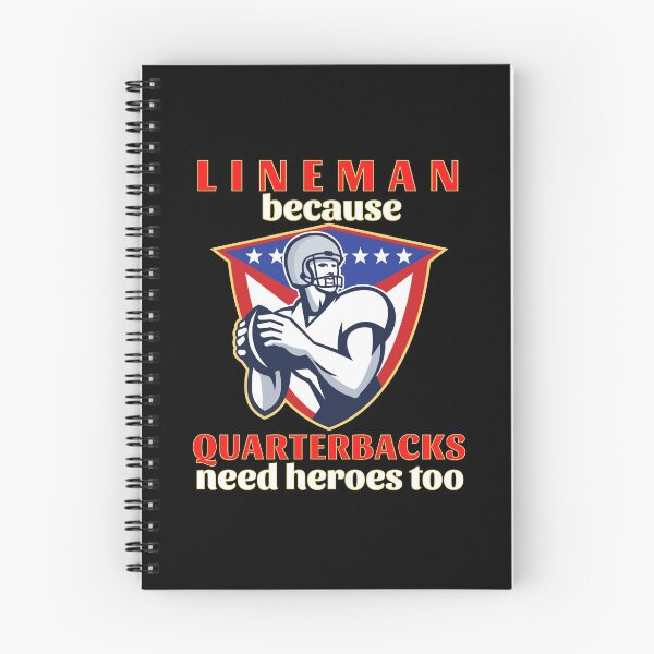 Item preview, Lineman Because Quarterbacks Need Heroes Too (Red Text w/ Yellow Outline) - American Football designed and sold by CaitU.