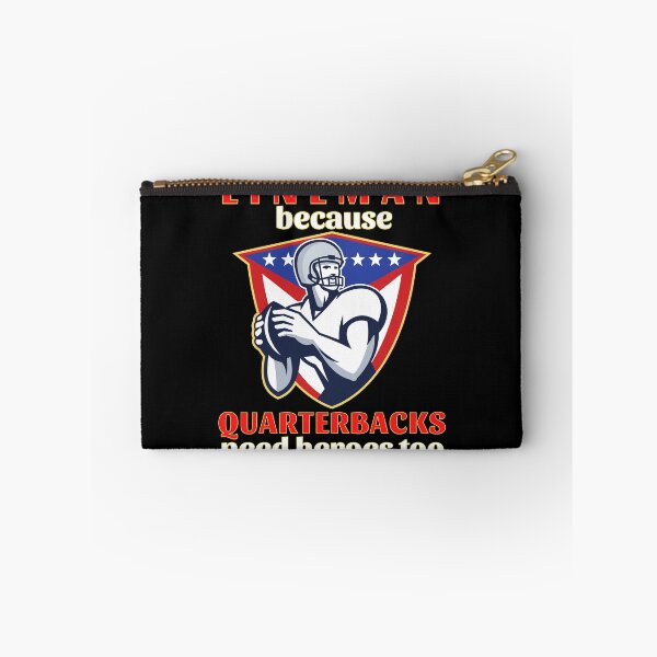 Item preview, Lineman Because Quarterbacks Need Heroes Too (Red Text w/ Yellow Outline) - American Football designed and sold by CaitU.