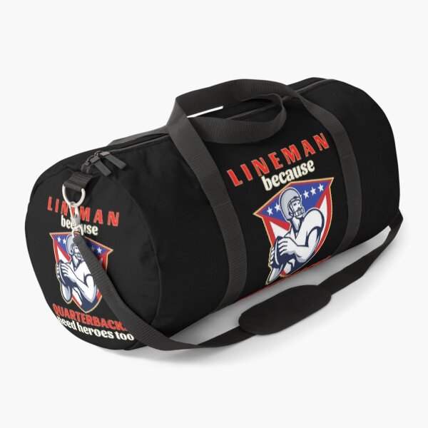 Item preview, Lineman Because Quarterbacks Need Heroes Too (Red Text w/ Yellow Outline) - American Football designed and sold by CaitU.