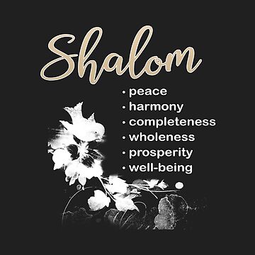 Christian Gift with Hebrew word Shalom and its meanings Poster for Sale by  simplydesignart