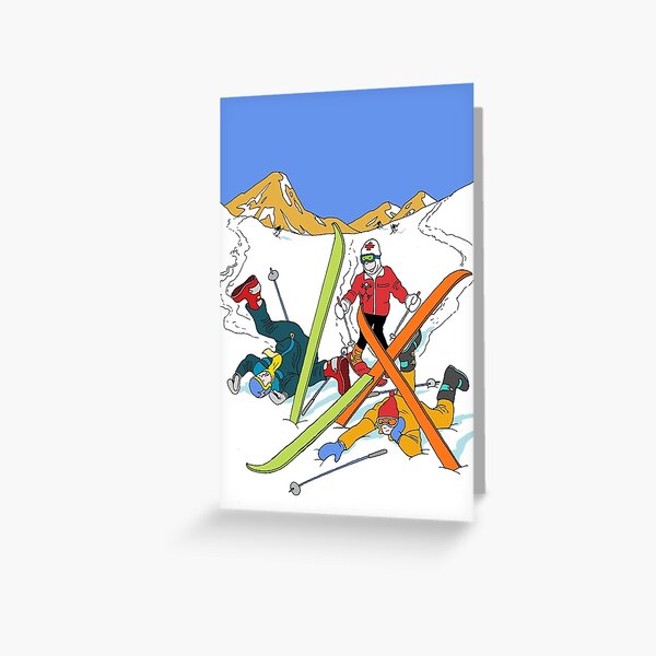 Artikel-Vorschau von Skifahren Missgeschick, designt und verkauft von BalbinaStudio.