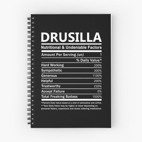 Item preview, Drusilla Name T Shirt - Drusilla Nutritional And Undeniable Factors Gift Item Tee designed and sold by artwigse.