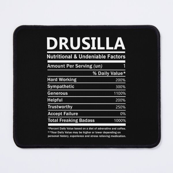 Item preview, Drusilla Name T Shirt - Drusilla Nutritional And Undeniable Factors Gift Item Tee designed and sold by artwigse.