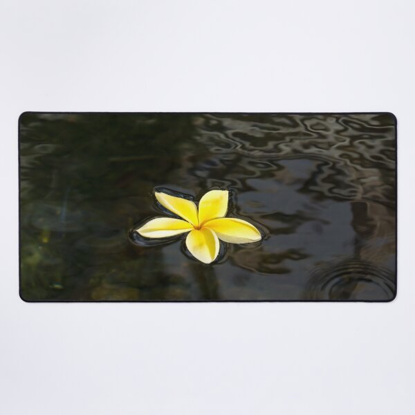 Item preview, Low Key Beauty - Golden Plumeria Blossom in Dark Waters designed and sold by Georgia Mizuleva.