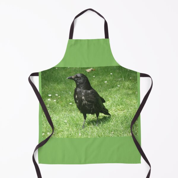 Item preview, Clever Carrion Crow on Green Grass Photograph designed and sold by naturegallery.