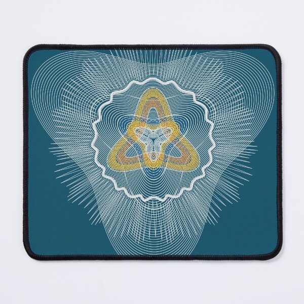 Item preview, Sacred feminine mandala triangle curves calming guilloche designed and sold by headpossum.