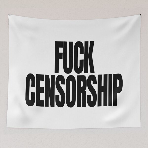 Item preview, Fuck Censorship - Political Quote, Black and White designed and sold by CoolArtGeek.