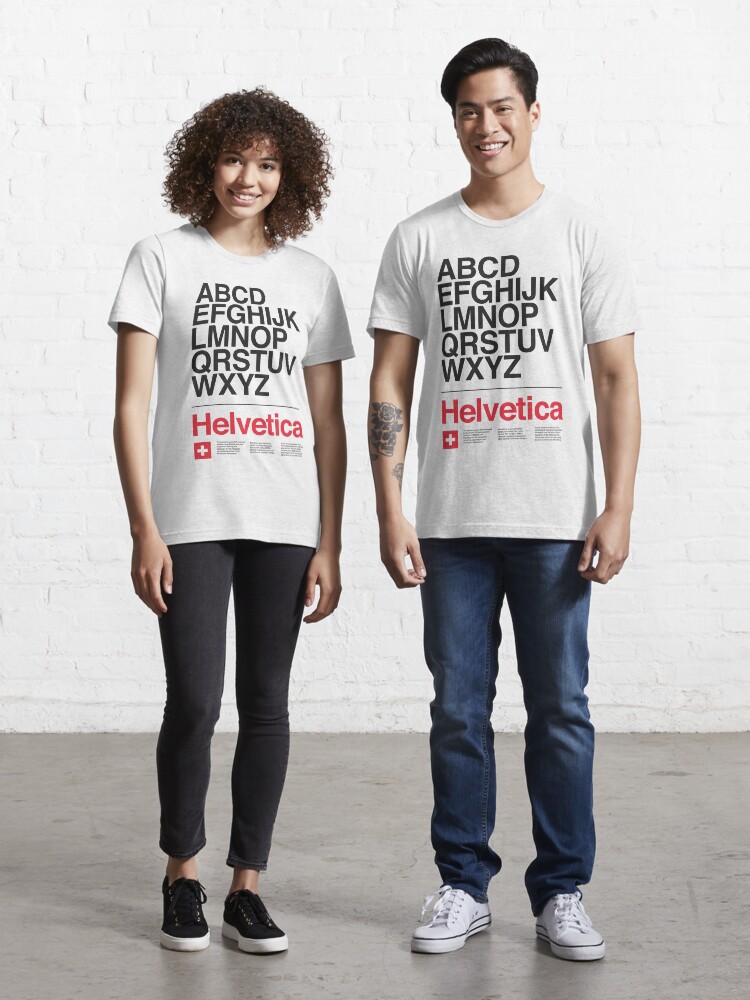 Helvetica font outlet t shirt