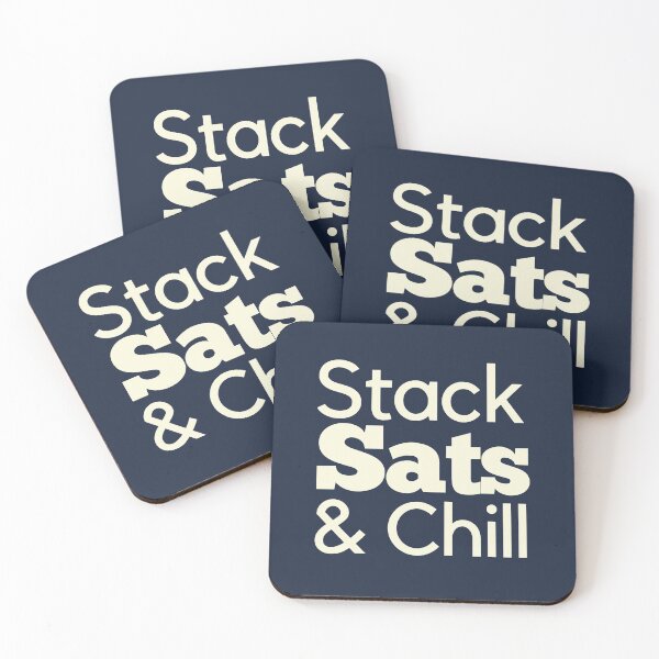 Item preview, Stack Sats & Chill Typography Design designed and sold by BitcoinDesigns.