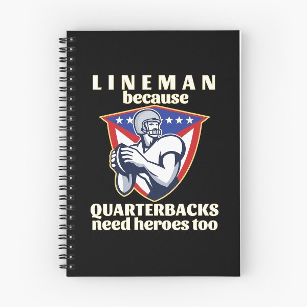 Item preview, Lineman Because Quarterbacks Need Heroes Too (White Text w/ Yellow Outline) - American Football designed and sold by CaitU.