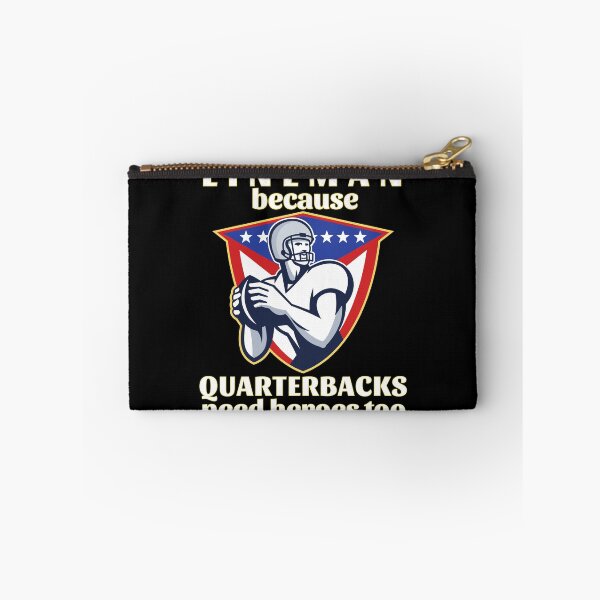 Item preview, Lineman Because Quarterbacks Need Heroes Too (White Text w/ Yellow Outline) - American Football designed and sold by CaitU.